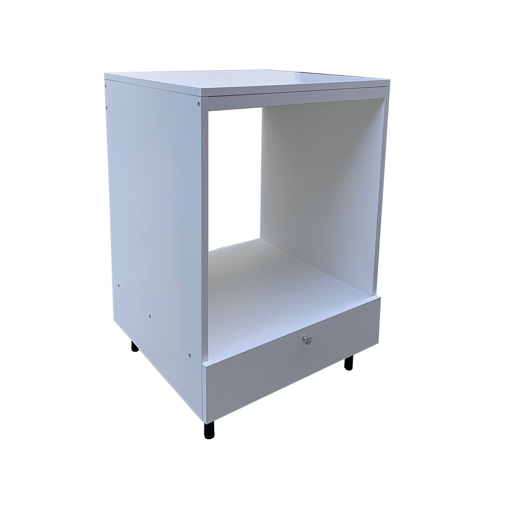 ארון שירות פרימיום לתנור Built-In דגם "קיסר" (CAESAR) – גוון לבן נקי עם משטח עליון סגור – תמונה 3