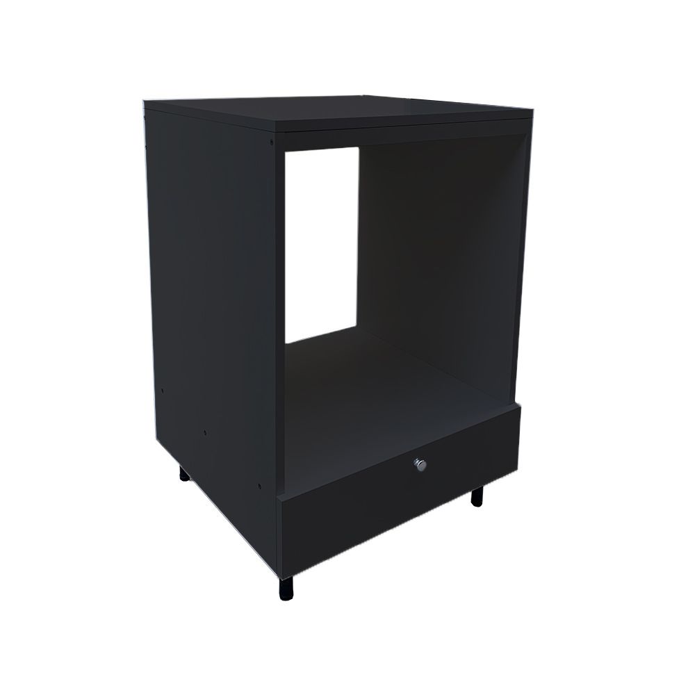 ארון שירות פרימיום לתנור Built-In דגם "קיסר" – משטח עליון סגור בגימור שחור מודרני – תמונה 3