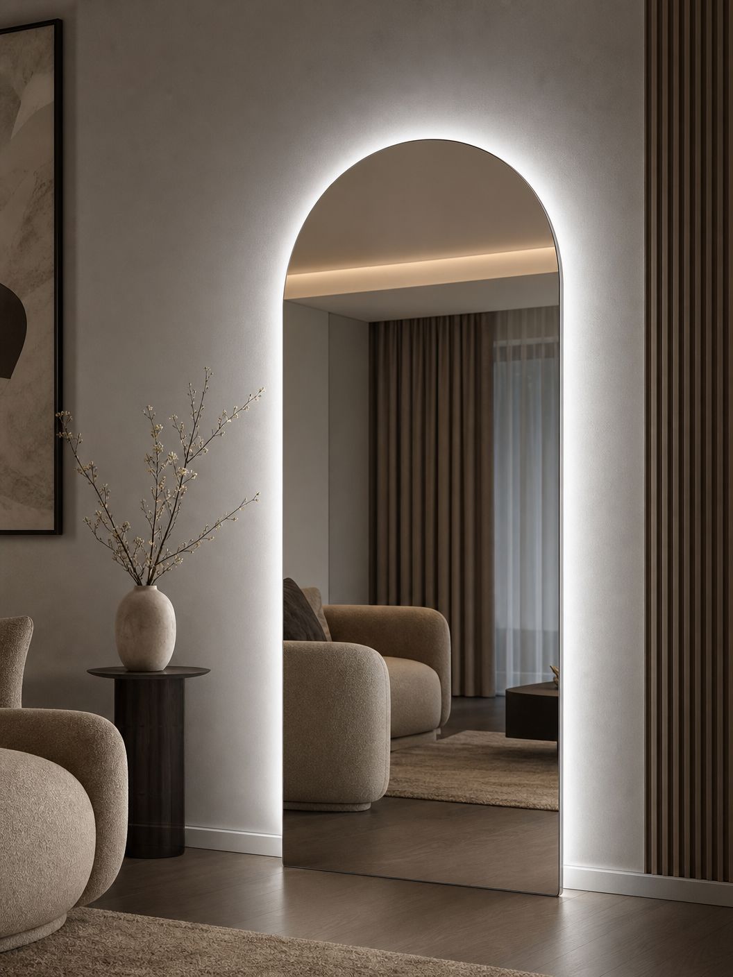 מראת קשת פרימיום דגם ARCH עם תאורת LED חכמה – תמונה 2