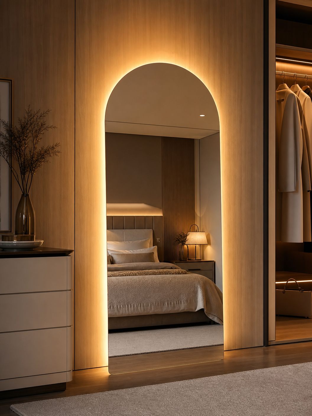 מראת קשת פרימיום דגם ARCH עם תאורת LED חכמה