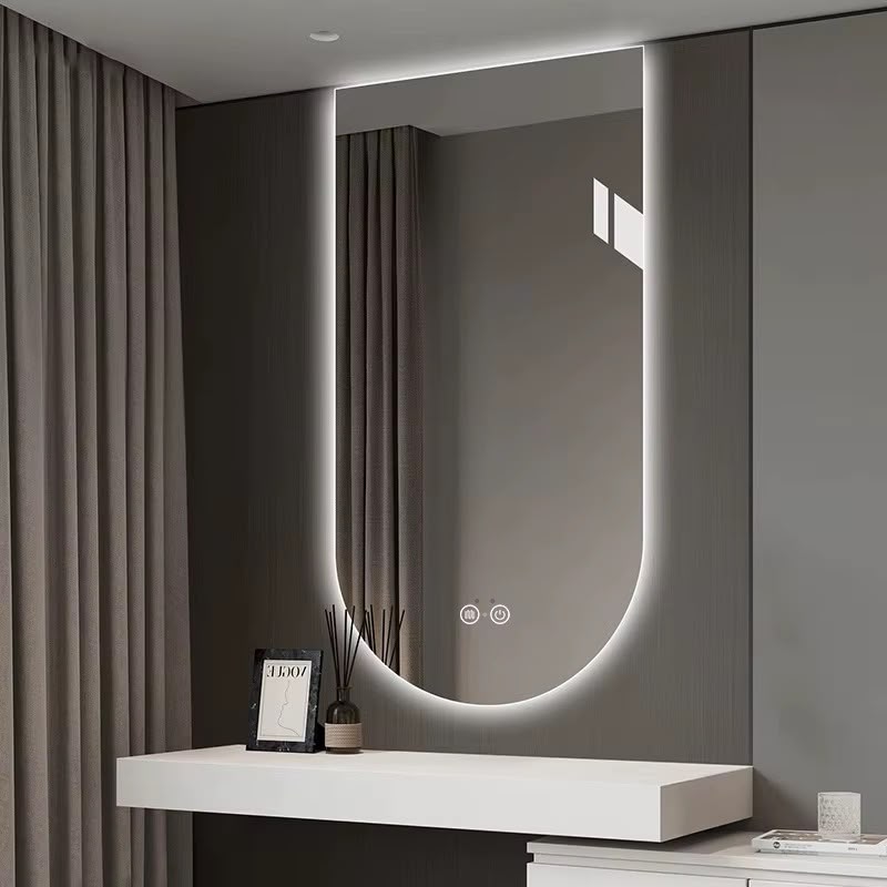 מראת רחצה חכמה קשת הפוכה דגם SMART-U – תאורת LED ומפשיר אדים | 120×70 ס"מ